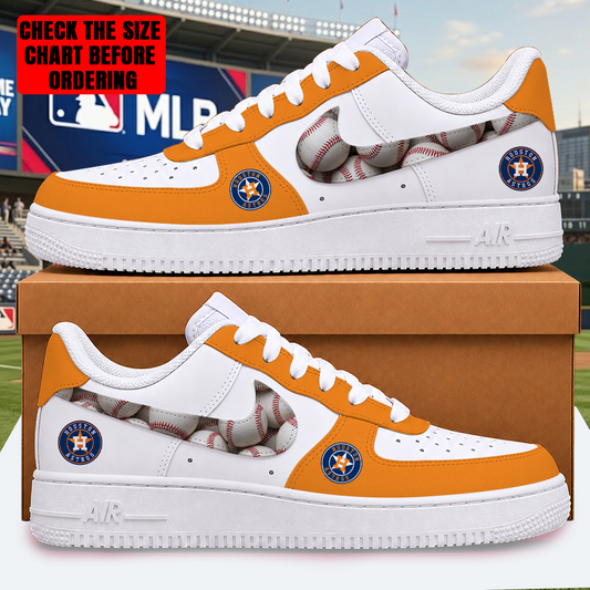 LIMITED EDITION - NEW CUSTOMIZED MLB10 HAS HOUSTON ASTROS AF1 SHOES
