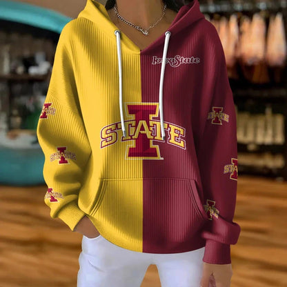 [FAN FAVORITE] NEW CUSTOMIZED NCAA MAM10 ISC IOWA STATE CYCLONES STRAPPY RIBBED HOODIE & SWEATSHIRT