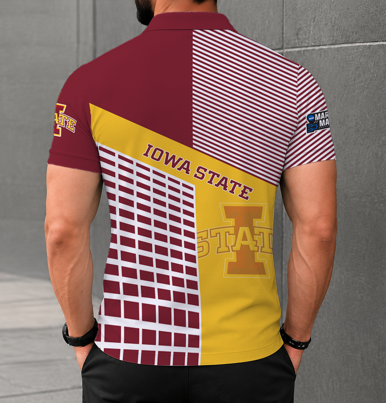 VIRAL EDITION - NEW CUSTOMIZED NCAA MAM10 ISC IOWA STATE CYCLONES POLO SHIRT