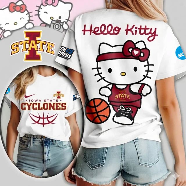 LIMITED EDITION - NEW CUSTOMIZED MAM NCAA10 ISC IS CYCLONES HELLO KITTY T-SHIRT, SWEATSHIRT, HOODIE & ZIP HOODIE
