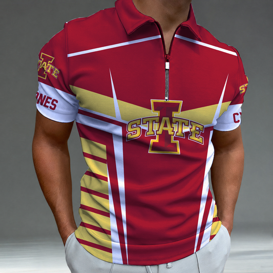 [FAN FAVORITE] NEW CUSTOMIZED NCAA MAM10 ISC IOWA STATE CYCLONES STRAPPY POLO SHIRT