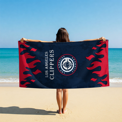 LIMITED EDITION - NEW CUSTOMIZED NBA10 LCL LOS ANGELES CLIPPERS BEACH TOWEL FOR FAN