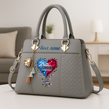 LIMITED EDITION - NEW CUSTOMIZED NBA10 LCL LOS ANGELES CLIPPERS ZIP HANDBAG MULTICOLOR