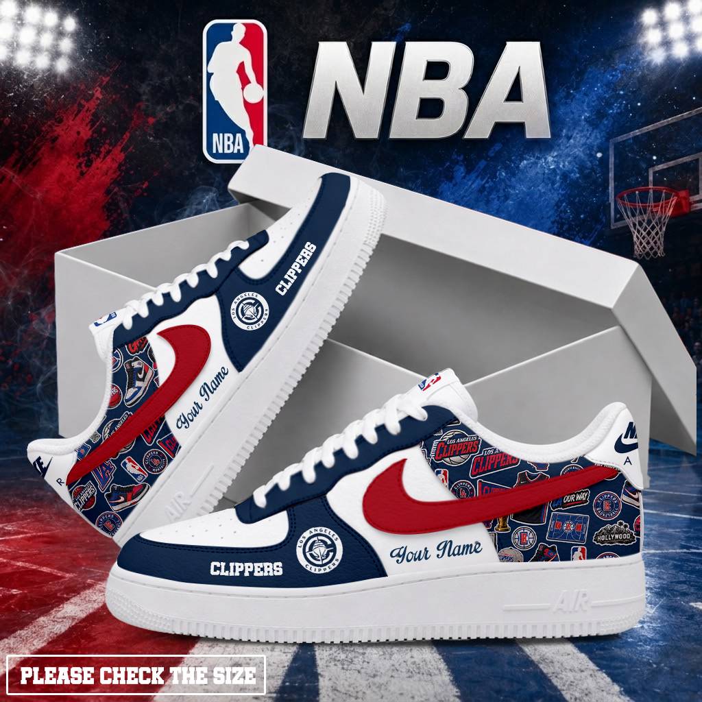 LIMITED EDITION - NEW CUSTOMIZED NBA10 LCL LOS ANGELES CLIPPERS AF1 SHOES