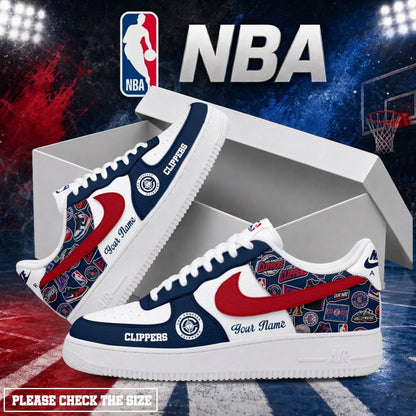 LIMITED EDITION - NEW CUSTOMIZED NBA10 LCL LOS ANGELES CLIPPERS AF1 SHOES