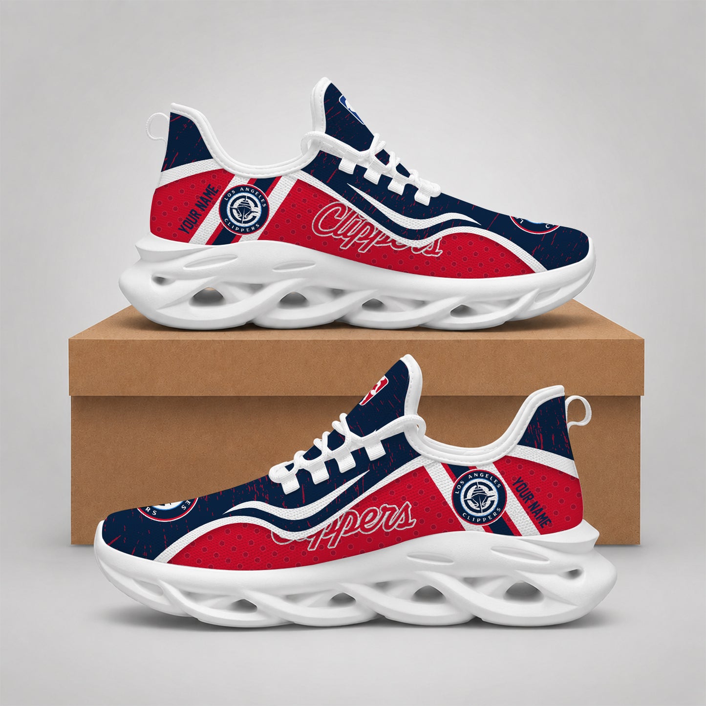 LIMITED EDITION - NEW CUSTOMIZED NBA10 LCL LOS ANGELES CLIPPERS MAX SOUL SHOES