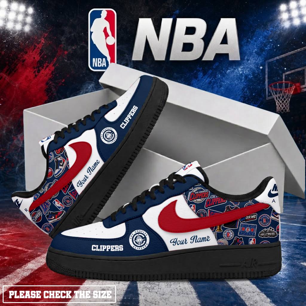 LIMITED EDITION - NEW CUSTOMIZED NBA10 LCL LOS ANGELES CLIPPERS AF1 SHOES