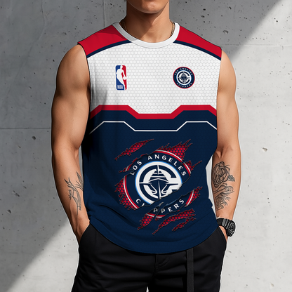 LIMITED EDITION - NEW CUSTOMIZED NBA10 LCL LOS ANGELES CLIPPERS MEN'S TANK TOP