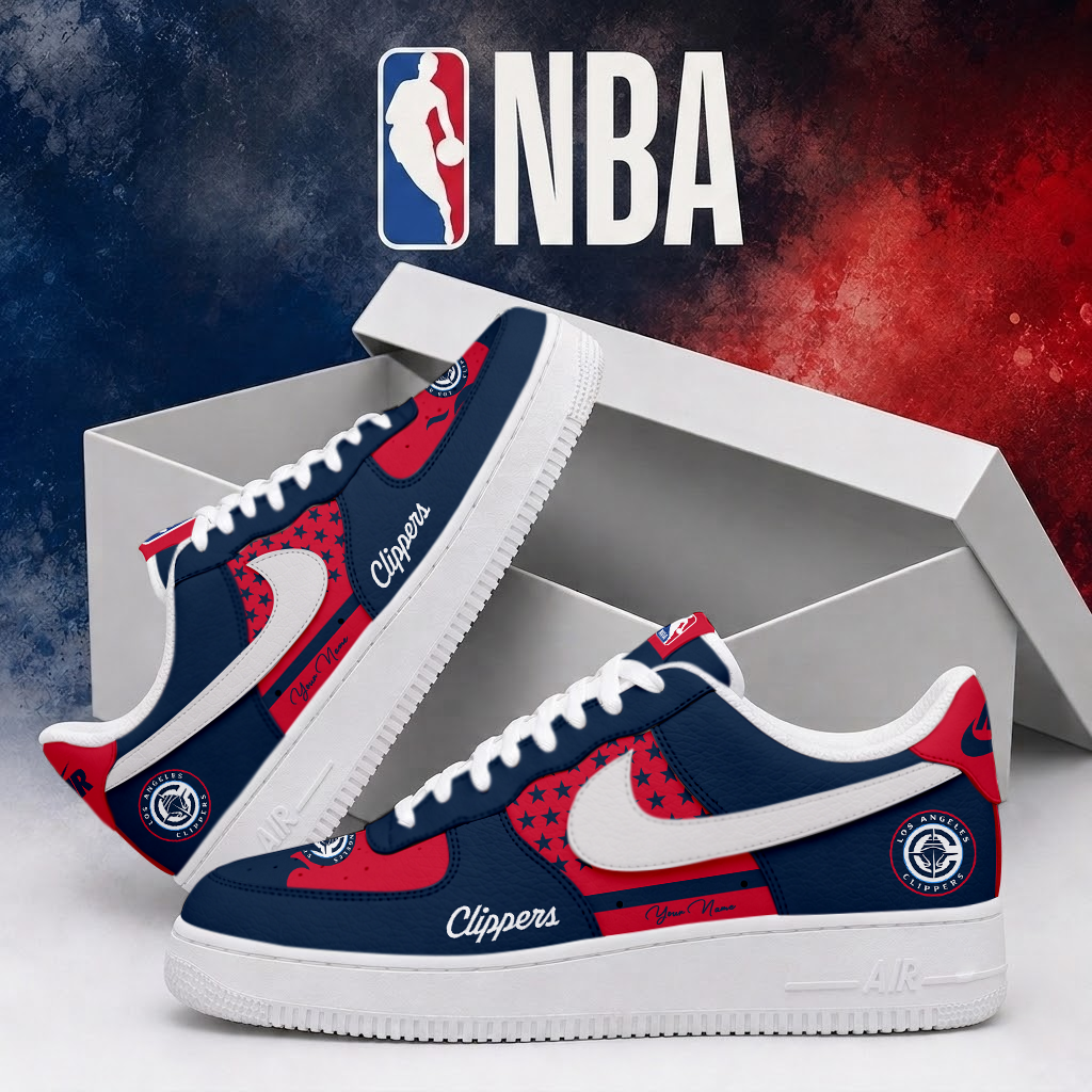 LIMITED EDITION - NEW CUSTOMIZED NBA10 LCL LOS ANGELES CLIPPERS AF1 SHOES