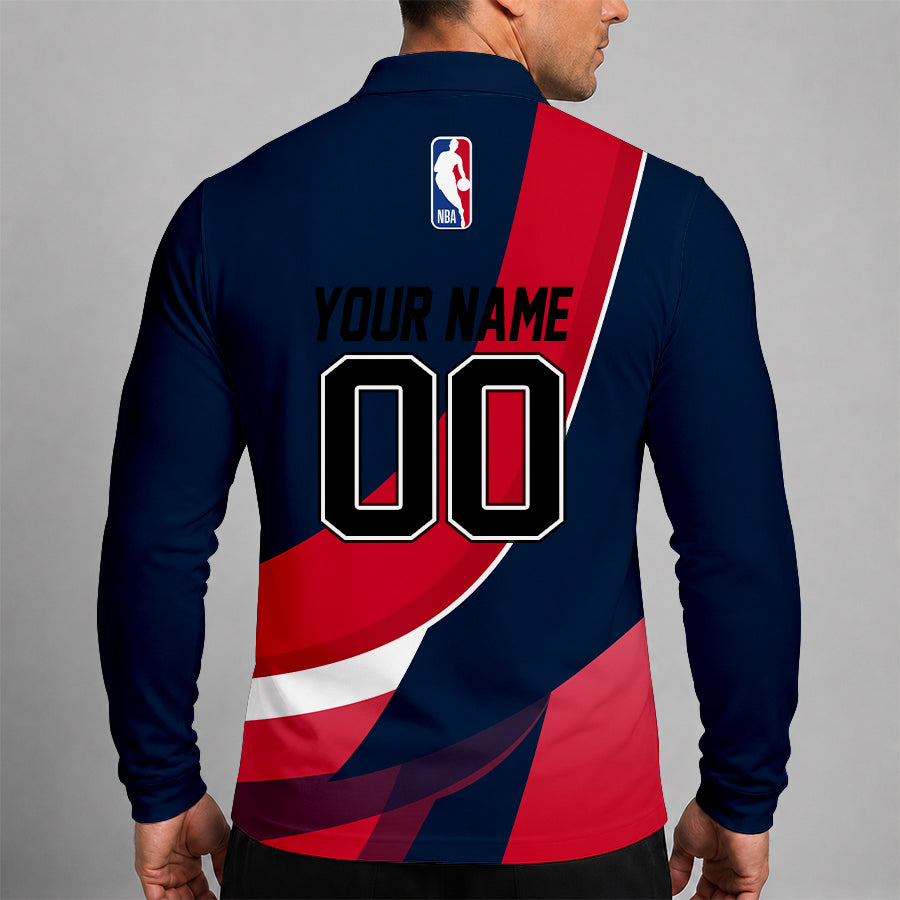 [HOT DEAL] NEW CUSTOMIZED NBA10 LCL LOS ANGELES CLIPPERS MEN LONG SLEEVE POLO
