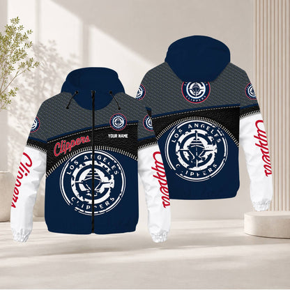 LIMITED EDITION - NEW CUSTOMIZED NBA10 LCL LOS ANGELES CLIPPERS WINDBREAKER JACKET
