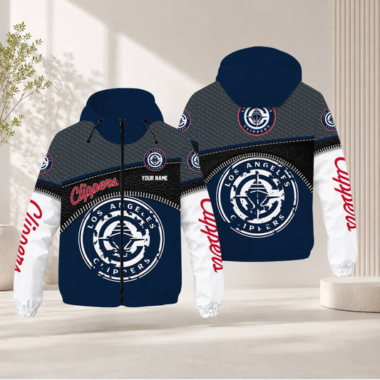 LIMITED EDITION - NEW CUSTOMIZED NBA10 LCL LOS ANGELES CLIPPERS WINDBREAKER JACKET
