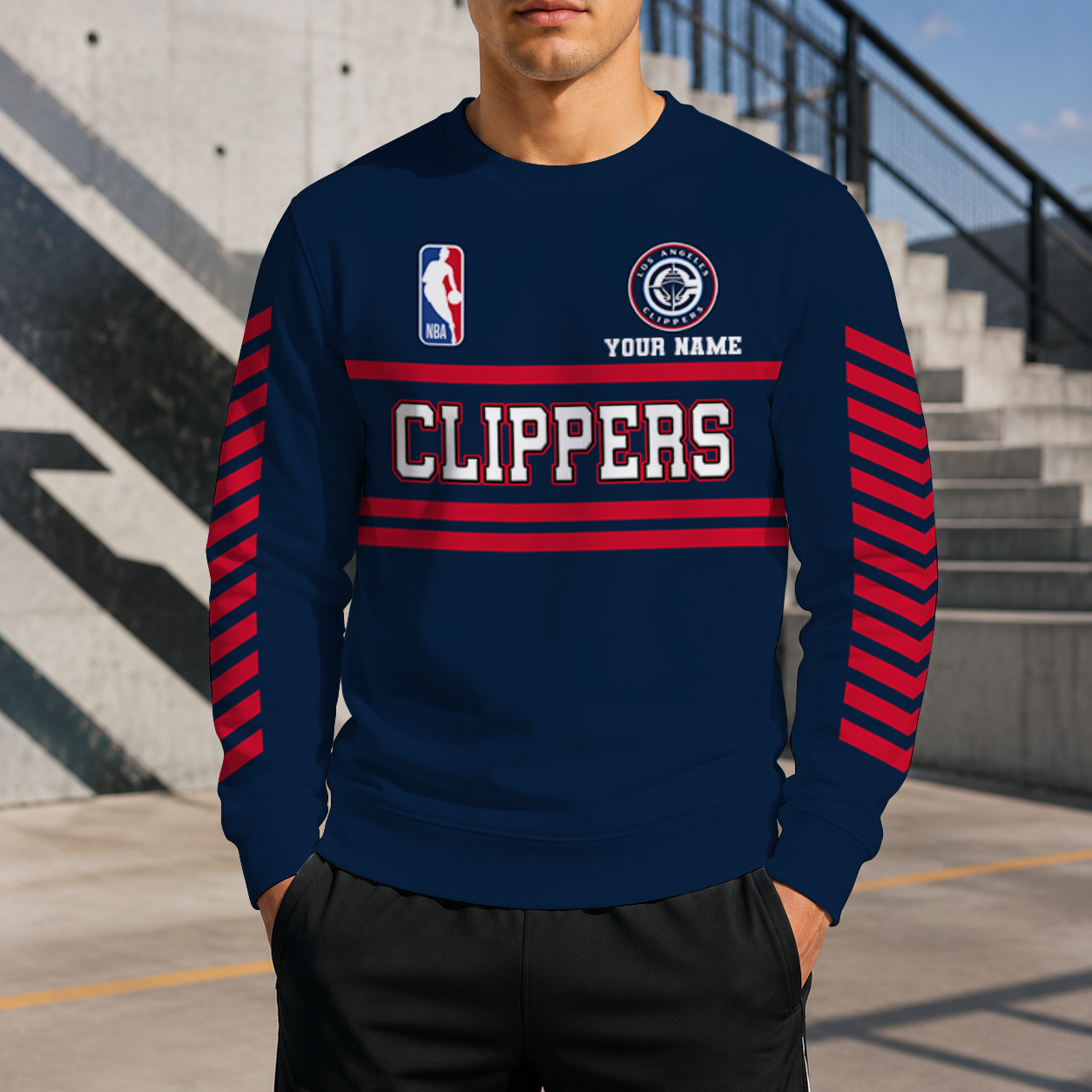 LIMITED EDITION - NEW CUSTOMIZED NBA10 LCL LOS ANGELES CLIPPERS UNISEX SWEATSHIRT