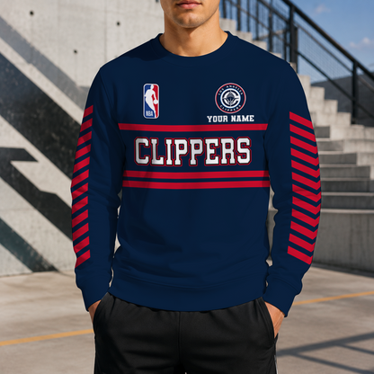 LIMITED EDITION - NEW CUSTOMIZED NBA10 LCL LOS ANGELES CLIPPERS UNISEX SWEATSHIRT