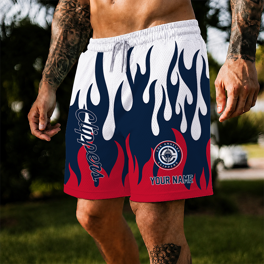 [HOT DEAL] NEW CUSTOMIZED NBA10 LCL LOS ANGELES CLIPPERS SHORT PANTS