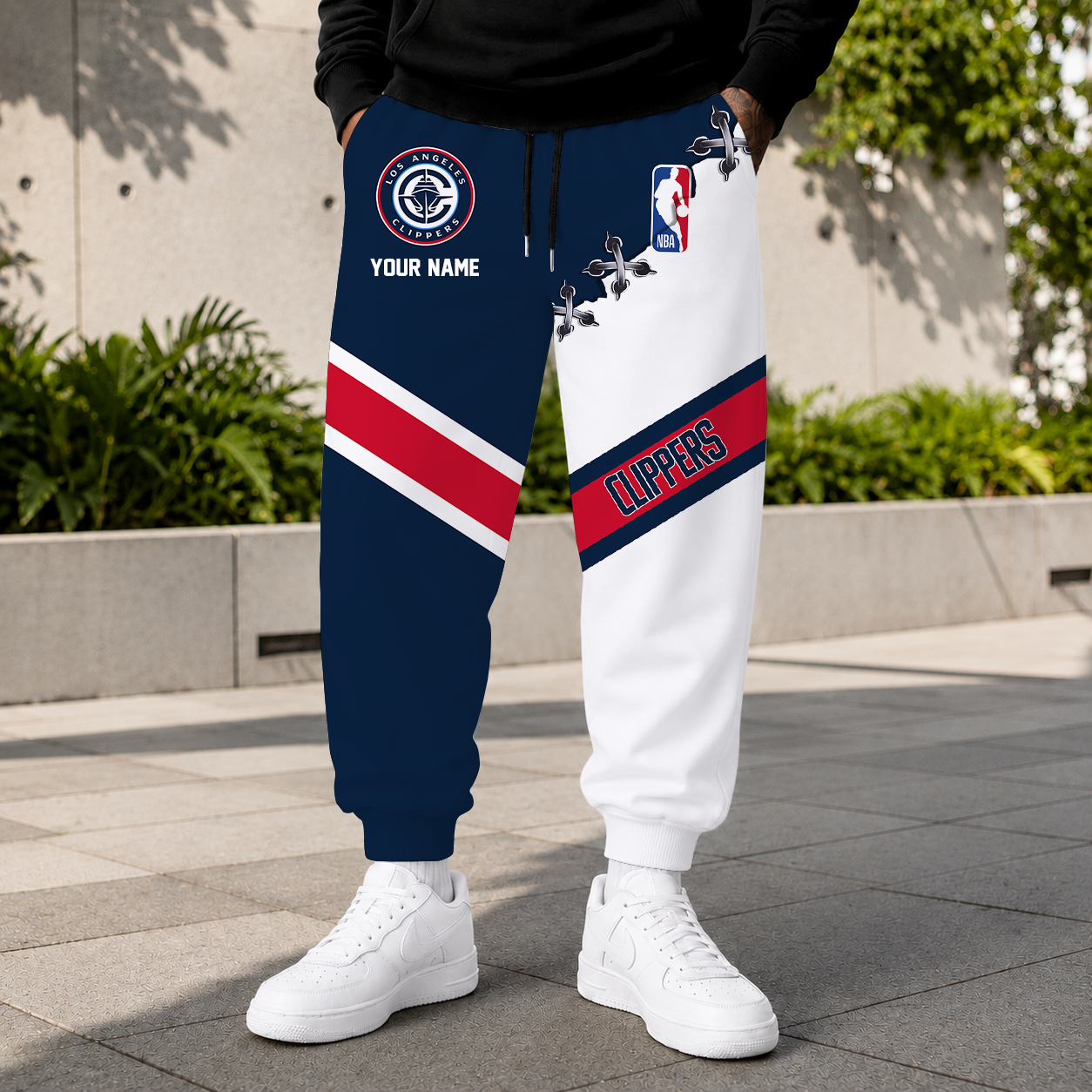 ELITE EDITION - NEW CUSTOMIZED NBA10 LCL LOS ANGELES CLIPPERS SWEATPANTS