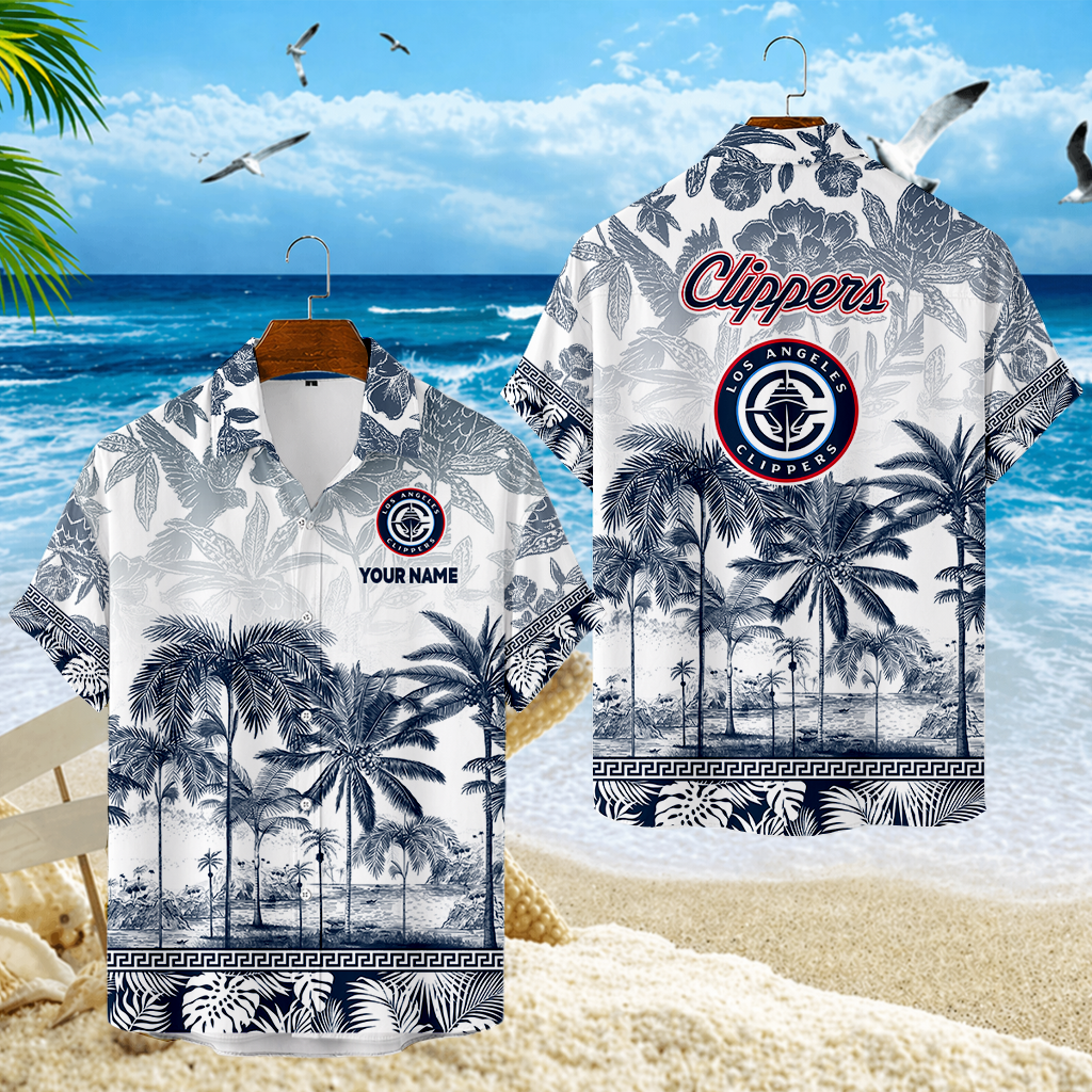 FINAL CLEARANCE - NEW CUSTOMIZED NBA10 LCL LOS ANGELES CLIPPERS UNISEX HAWAIIAN SHIRT