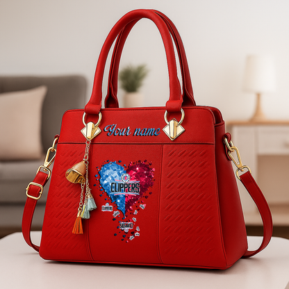 LIMITED EDITION - NEW CUSTOMIZED NBA10 LCL LOS ANGELES CLIPPERS ZIP HANDBAG MULTICOLOR