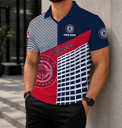 LIMITED EDITION - NEW CUSTOMIZED NBA10 LCL LOS ANGELES CLIPPERS POLO SHIRT