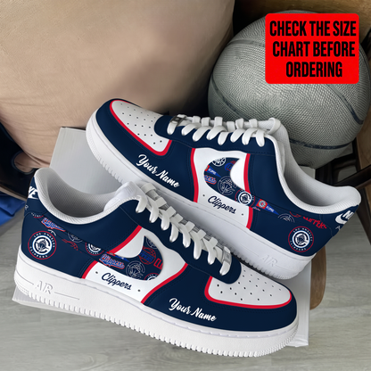 LIMITED EDITION - NEW CUSTOMIZED NBA10 LCL LOS ANGELES CLIPPERS AF1 SHOES