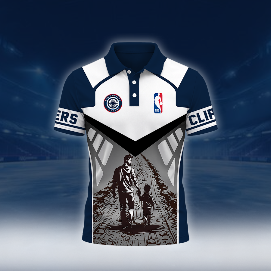 LIMITED EDITION - NEW CUSTOMIZED NBA10 LCL LOS ANGELES CLIPPERS POLO SHIRT