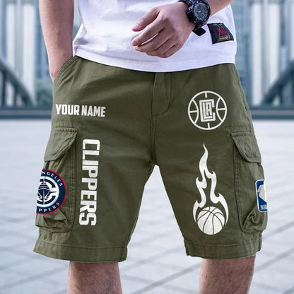 [HOT DEAL] NEW CUSTOMIZED NBA10 LCL LOS ANGELES CLIPPERS CARGO SHORTS