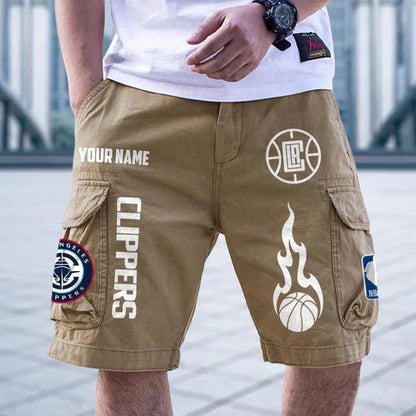 [HOT DEAL] NEW CUSTOMIZED NBA10 LCL LOS ANGELES CLIPPERS CARGO SHORTS