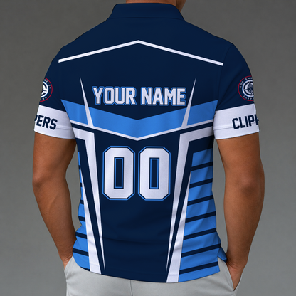 [HOT DEAL] NEW CUSTOMIZED NBA10 LCL LOS ANGELES CLIPPERS ZIP POLO SHIRT