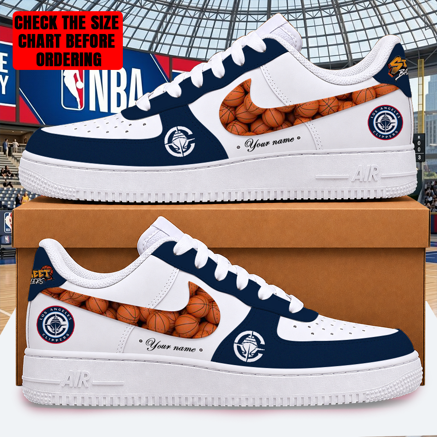 LIMITED EDITION - NEW CUSTOMIZED NBA10 LCL LOS ANGELES CLIPPERS AF1 SHOES