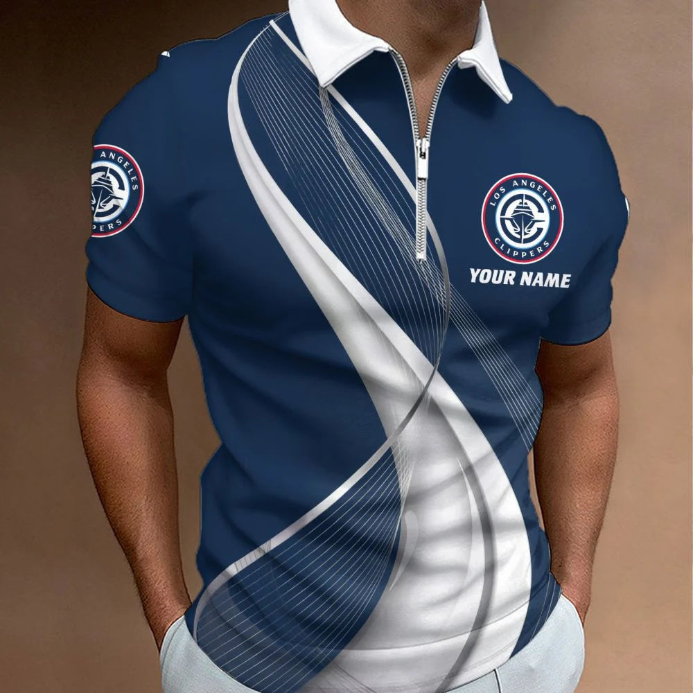 LIMITED EDITION - NEW CUSTOMIZED NBA10 LCL LOS ANGELES CLIPPERS POLO SHIRT, ZIP POLO SHIRT & T-SHIRTS