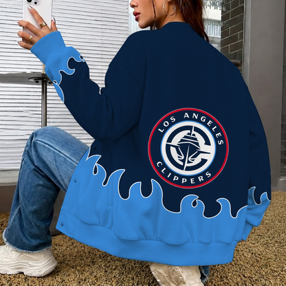LIMITED EDITION - NEW CUSTOMIZED NBA10 LCL LOS ANGELES CLIPPERS BASEBALL JACKET, SATIN VARSITY JACKET