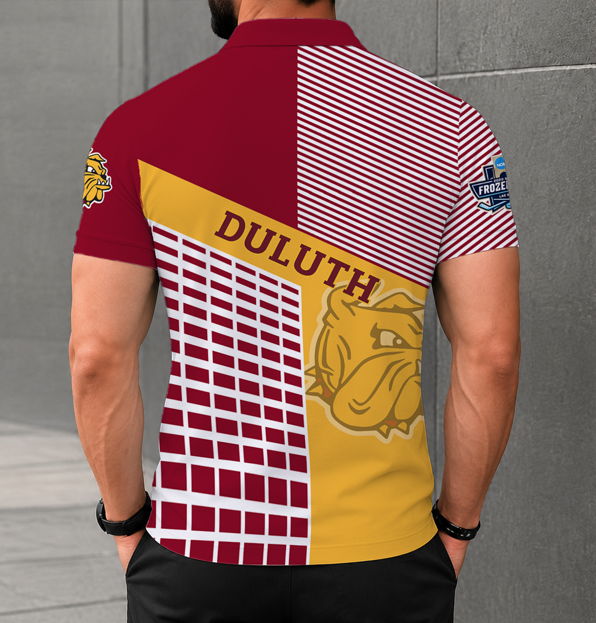 LIMITED EDITION - NEW CUSTOMIZED NCAA MFF10 MDB MINNESOTA DULUTH BULLDOGS POLO SHIRT