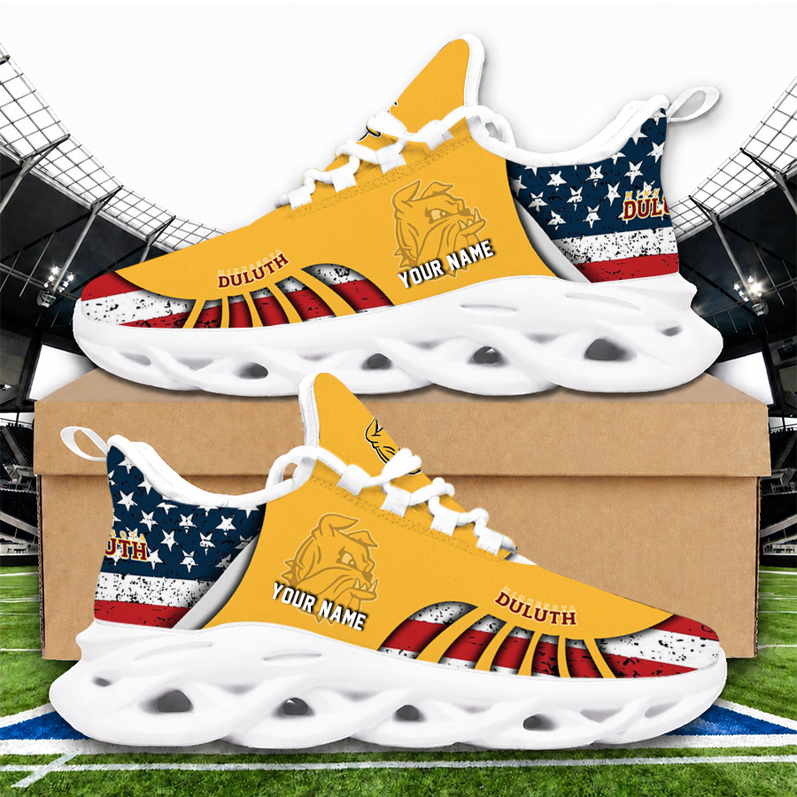 [FAN FAVORITE] NEW CUSTOMIZED NCAA MFF10 MDB MINNESOTA DULUTH BULLDOGS UNISEX CLUNKY SNEAKERS