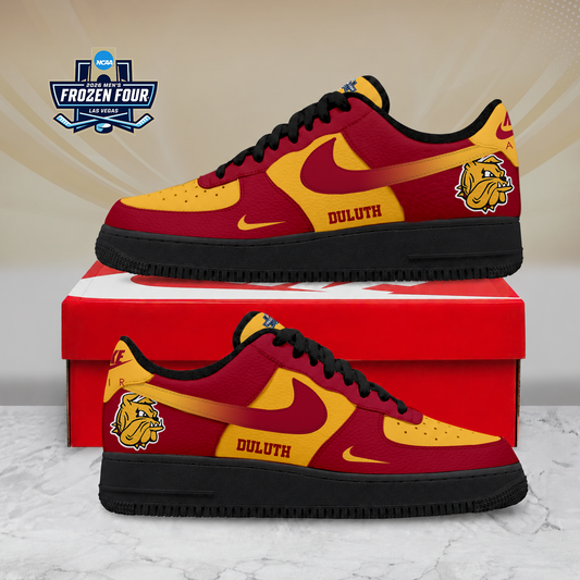 LIMITED EDITION - NEW CUSTOMIZED NCAA MFF10 MDB MINNESOTA DULUTH BULLDOGS AF1 SHOES