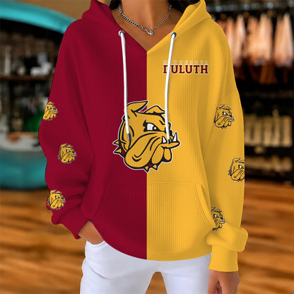 [FAN FAVORITE] NEW CUSTOMIZED NCAA MFF10 MDB MINNESOTA DULUTH BULLDOGS RIBBED HOODIE & SWEATSHIRT
