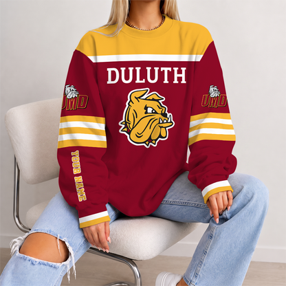 [FAN FAVORITE] NEW CUSTOMIZED NCAA MFF10 MDB MINNESOTA DULUTH BULLDOGS UNISEX SWEATSHIRT