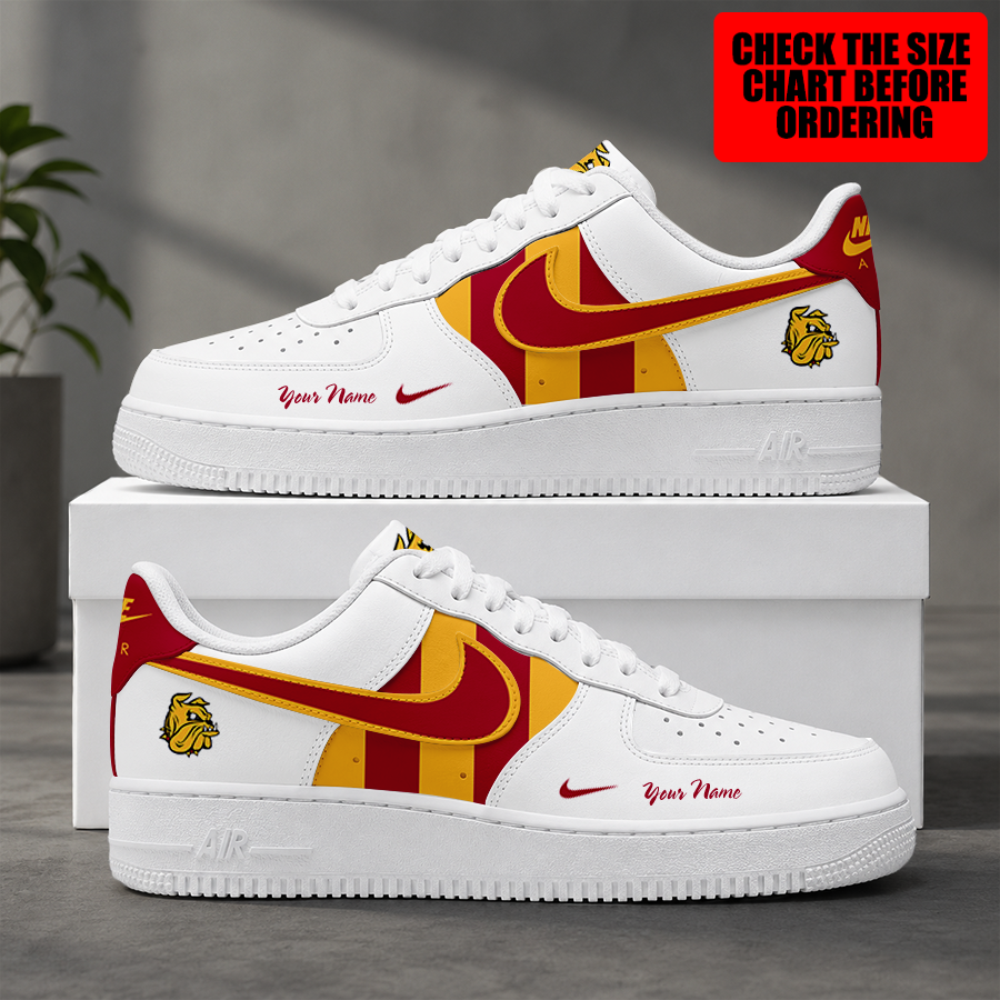 [FAN FAVORITE] NEW CUSTOMIZED NCAA MFF10 MDB MINNESOTA DULUTH BULLDOGS AF1 SHOES