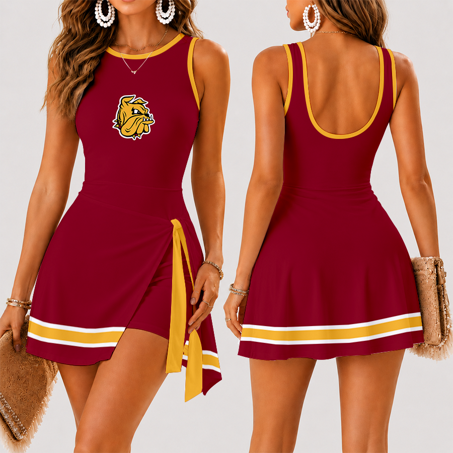[FAN FAVORITE] NEW CUSTOMIZED NCAA MFF10 MDB MINNESOTA DULUTH BULLDOGS WOMEN'S SUMMER SKORT DRESS