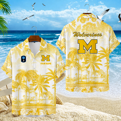 LIMITED EDITION - NEW CUSTOMIZED CFH10 MIW MICHIGAN WOLVERINES UNISEX HAWAIIAN SHIRT