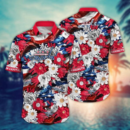 VIRAL EDITION - NEW CUSTOMIZED NHL10 WCP WASHINGTON CAPITALS INDEPENDENCE DAY UNISEX HAWAIIAN SHIRT