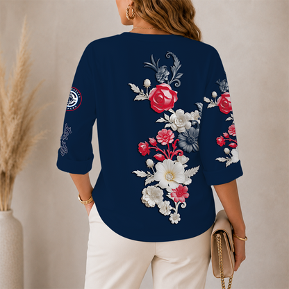[HOT DEAL] NEW CUSTOMIZED NBA10 LCL LOS ANGELES CLIPPERS WOMEN'S V-NECK LONG SLEEVE SHIRT