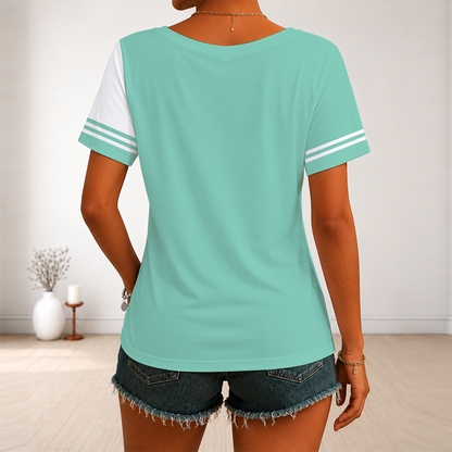 [FAN FAVORITE] NEW CUSTOMIZED WNBA10 NYL NEW YORK LIBERTY V-NECK FEMALE SHIRT