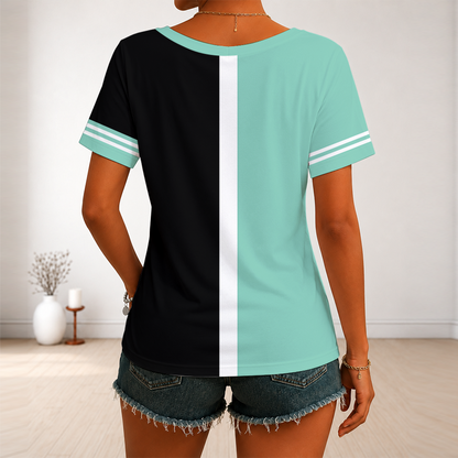 [FAN FAVORITE] NEW CUSTOMIZED WNBA10 NYL NEW YORK LIBERTY V-NECK FEMALE SHIRT
