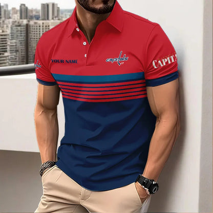 VIRAL EDITION - NEW CUSTOMIZED NHL10 WCP WASHINGTON CAPITALS POLO SHIRT, ZIP POLO SHIRT & T-SHIRTS