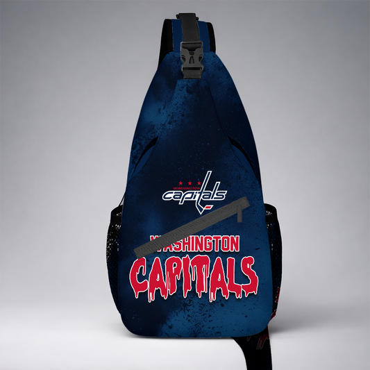[SUPER SALE] NEW CUSTOMIZED NHL10 WCP WASHINGTON CAPITALS SLING BAG