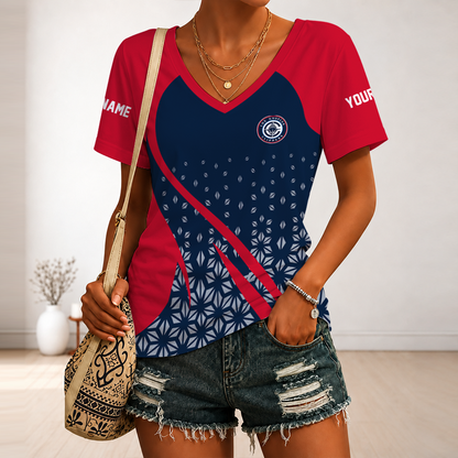 [HOT DEAL] NEW CUSTOMIZED NBA10 LCL LOS ANGELES CLIPPERS V-NECK FEMALE SHIRT