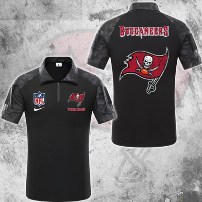 ELITE EDITION - NEW CUSTOMIZED NFL10 TBB TAMPA BAY BUCCANEERS POLO SHIRT, ZIP POLO SHIRT & T-SHIRTS