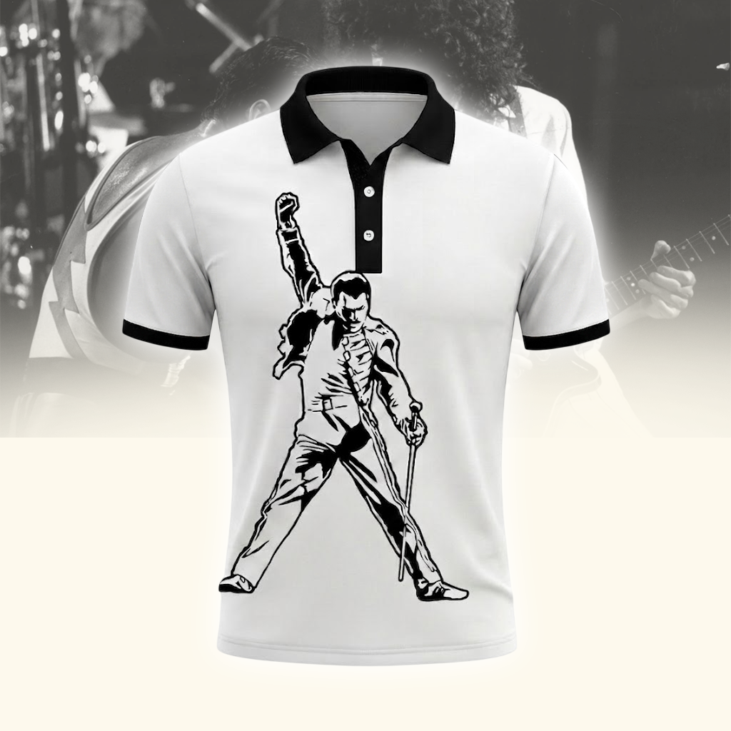 [FAN EXCLUSIVE] NEW CUSTOMIZED FREDDIE MERCURY POLO SHIRT