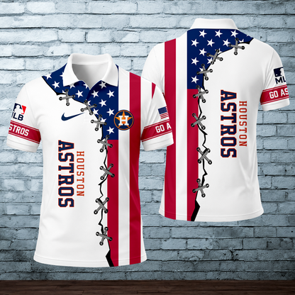 LIMITED EDITION - NEW CUSTOMIZED MLB10 HAS HOUSTON ASTROS POLO SHIRT