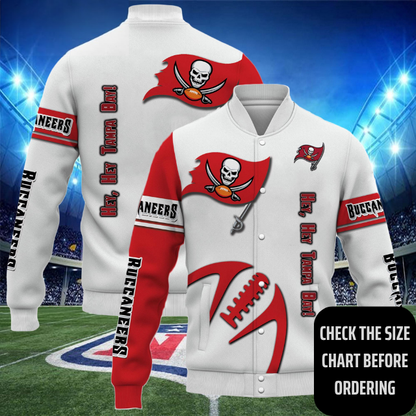 ELITE EDITION - NEW CUSTOMIZED NFL10 TBB TAMPA BAY BUCCANEERS SATIN VARSITY & BASEBALL JACKET